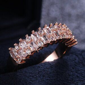 🍁 Fashion Beautiful Gems Full Around Zircon Eternity Rings for Women, PD162